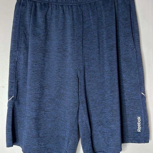 Reebok shorts heather dark blue two pocket size L - Picture 4 of 8